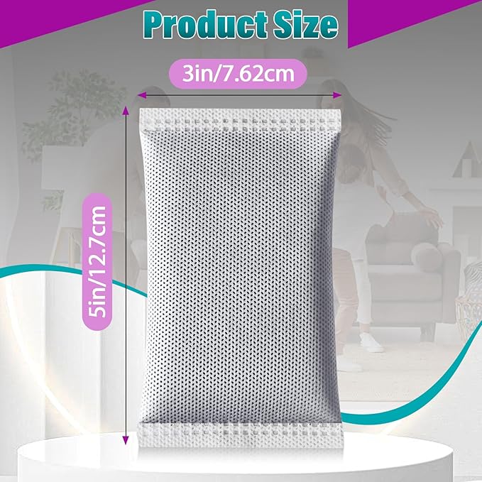 16 Pcs Activated Charcoal Odor Absorbing Filter Refills, Compatible with 8 Gallon & Larger Trash Cans, Long-Lasting Deodorizer Replacement for Kitchen/Bathroom Use