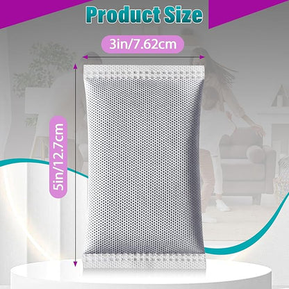 16 Pcs Activated Charcoal Odor Absorbing Filter Refills, Compatible with 8 Gallon & Larger Trash Cans, Long-Lasting Deodorizer Replacement for Kitchen/Bathroom Use