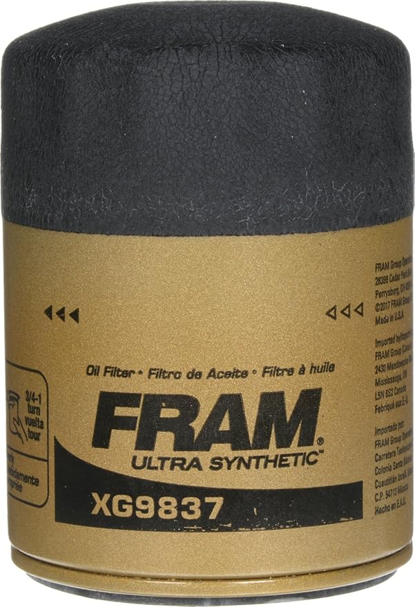 FRAM Ultra Synthetic XG9837 20K Mile Change Automotive Replacement Engine Oil Filter for Synthetic Oil Changes, Premium Vehicle Engine Protection Oil Filter for Select Vehicle Model Years