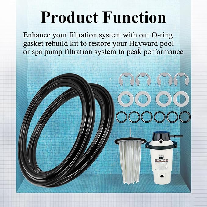 Diaphragm Gasket, Fit for Hayward Perflex DECX5000G, EC40AC,EC50,EC50C,EC50A,EC50AC Series Extended DE Filter, W/ECX1014A Bump Shaft Kit ECX1011 ECX9611246 ECX1014, Part NO. HAY-051-1507,EC-50C,EC-40C