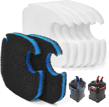 Replacement for Pondforse Canister Filter 172GPH 225GPH 264GPH Aquarium Filter Media Sponge Fits AMOSIJOY Canister Filter 172 GPH 225GPH 265GPH for Aquariums Fish Tanks Turtle Tank 8-Pack