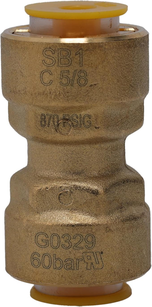 Supplying Demand SB1 5/8 Inch Quick Connect HVAC Brass Coupler Fitting