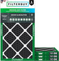 Filterbuy 15x25x1 Air Filter MERV 10 Odor & Allergy Defense with Activated Carbon (4-Pack), Electrostatic Pleated HVAC AC Furnace Filters Replacement, Made in USA (Actual Size: 14.50 x 24.50 x 0.75)
