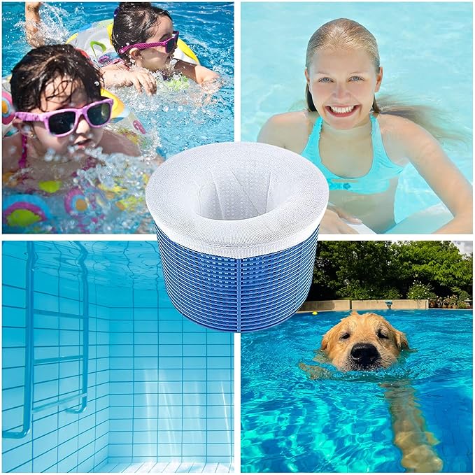80PCS Pool Skimmer Filter Socks for Above Ground and Inground, Pool Skimmer Basket Nets, Ultra Fine Mesh Screen Socks for Pool Skimmer Basket
