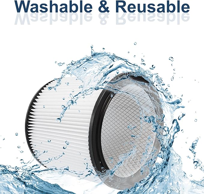 HQRP 12 pack Cartridge Filters Replacement for Shop-Vac 90304 90350 90340 9033 for most Wet/Dry Vacuum Cleaners 5 Gallon and above