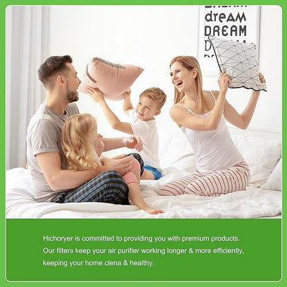 Hichoryer【Upgraded】MSA3 Air Purifier Replacement Filter,Compatible with Membrane Solutions Air Purifier MSA3 & MSA3S, 3-in-1 H13 True HEPA Filter with Odaller Pure Technology, 4 Pack