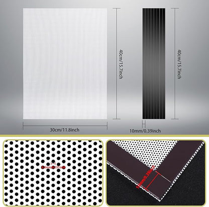 4 Pack 40cm x 30cm Magnetic Floor Vent Cover - Customizable Size PVC Mesh Register for Wall Ceiling Floor Catch Debris Hair Insect (White)