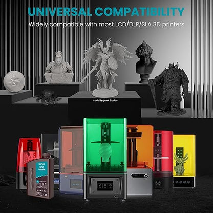 SUNLU Flexible 3D Printer Resin, 66A 3D Printing Resin for Printing Soft and Flexible Items, Bendable and Not Brittle, Fast Curing 405nm UV Photopolymer Resin. 1000G Gray