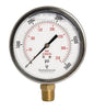 4" Oil Filled Pressure Gauge - Stainless Steel Case, Brass, 1/2" NPT, Lower Mount Connection, 0-5,000PSI