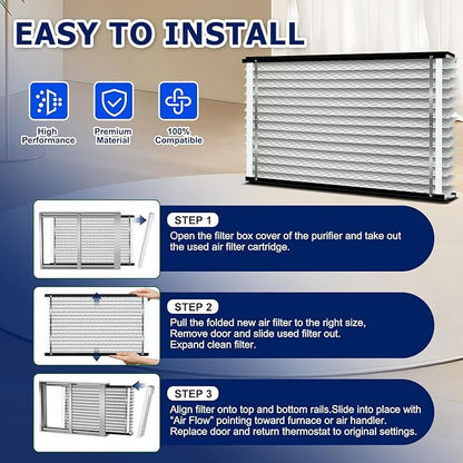 2-Pack 213 Air Filter Replacement Compatible with AprilAire Whole House Air Purifiers,Models 1210, 1620, 2210, 2216, 3210, 4200, MERV 13 20x25x4 Furnace Filter