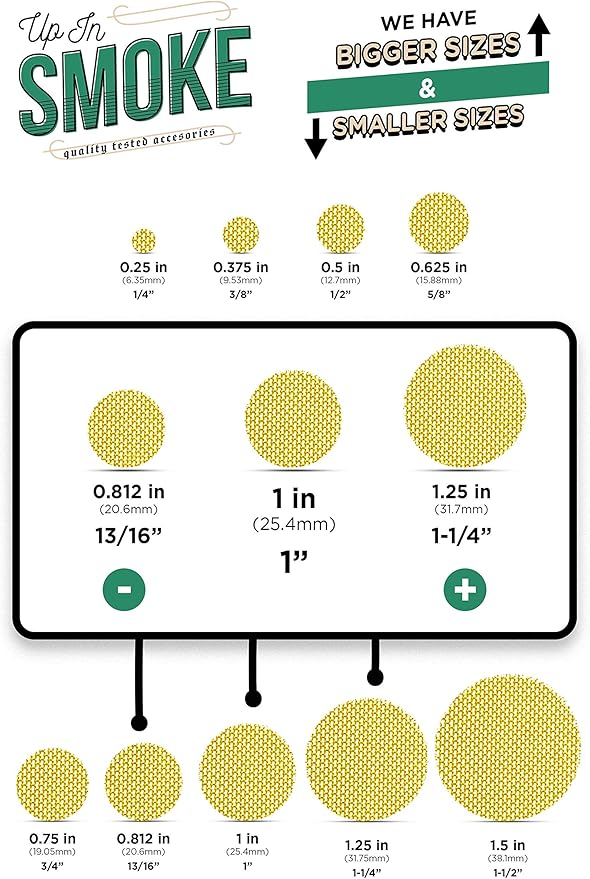 Made in The USA - 50 1 Inch (1") Brass Mesh Pipe Screen Filters