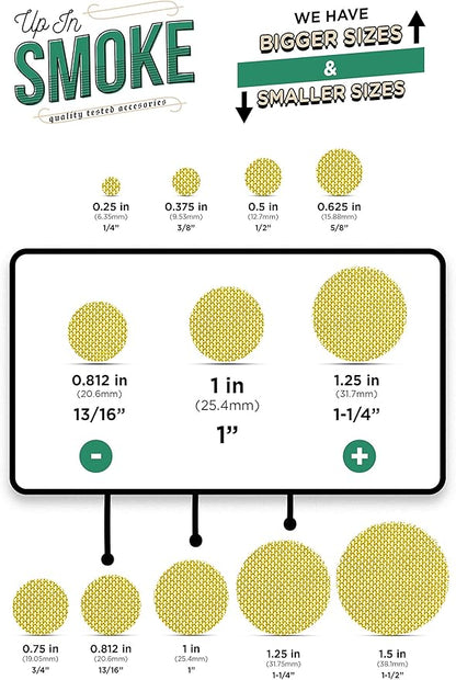 Made in The USA - 50 1 Inch (1") Brass Mesh Pipe Screen Filters