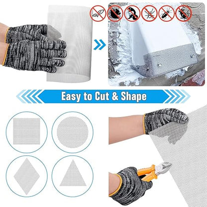 Valchoose Soft 304 Stainless Steel Mesh, 8 Pack Bendable Woven 8.3"X11.8"(213X302mm), 20 Mesh Non-Rusting, Wire Mesh Easy to Work, Non-Corrosive for DIY, Vent, Cage, Garden, Window (Plain Weave)