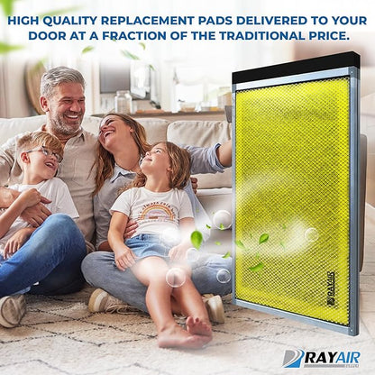 RAYAIR SUPPLY 20x40 Replacement Filter Pads Designed to Fit MicroPower Guard Air Cleaner 20x40 Refills (3 Pack) YELLOW