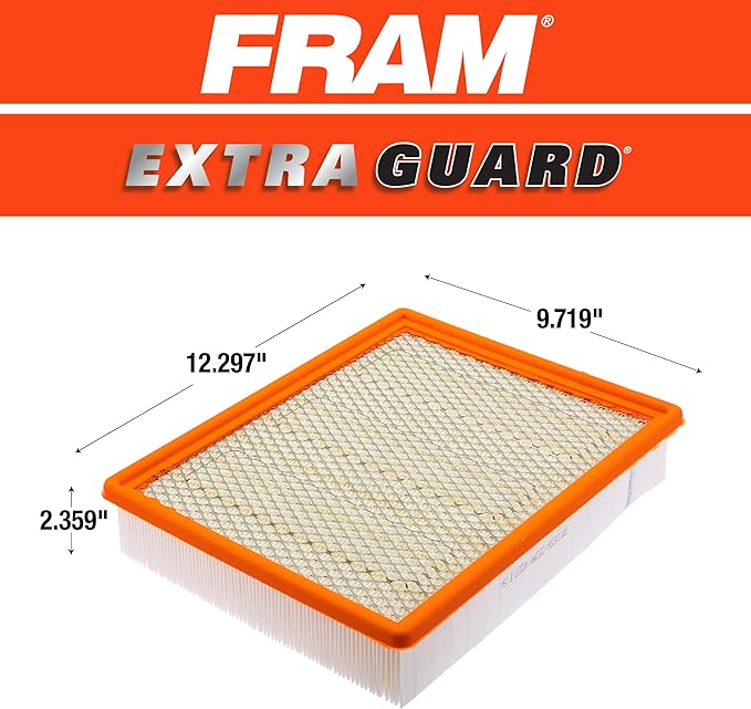 FRAM Extra Guard CA8755A Replacement Engine Air Filter for Select Cadillac, Chevrolet, and GMC Models, Provides Up to 12 Months or 12,000 Miles Filter Protection