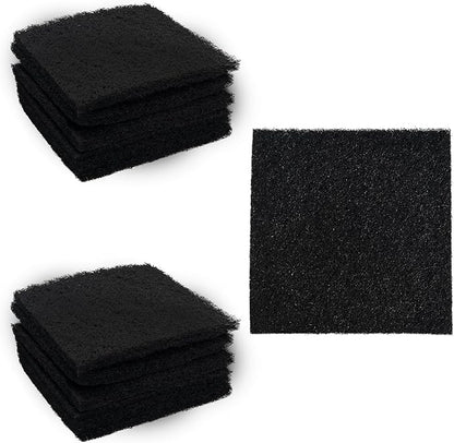 12PCS 5” Square Compost Bin Charcoal Filters, 0.4” Thick Activated Carbon Filters for Kitchen Countertop Compost Pail, Home Bucket Filter Replacements