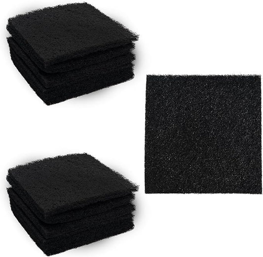 12PCS 5” Square Compost Bin Charcoal Filters, 0.4” Thick Activated Carbon Filters for Kitchen Countertop Compost Pail, Home Bucket Filter Replacements