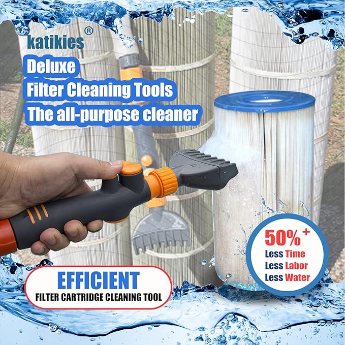 Pool Cartridge Filter Cleaner Tool, Filter Cleaning Wand for Spa & Hot Tub