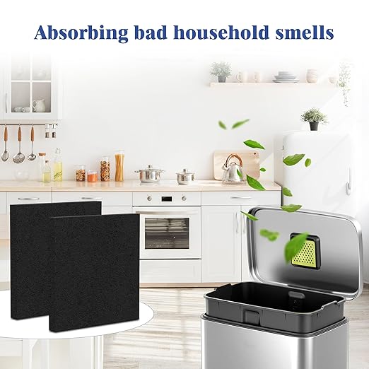 20 Packs Trash Can Odor Absorbing Filter Refills for EKO Garbage Cans and Compost Bin, Activated Charcoal Deodorizer, Activated Carbon Filter, Odor Absorber