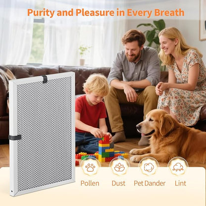 2-Pack 15x20x1 MERV 8 Reusable & Washable Electrostatic Air Filters - Long-Lasting Filter for HVAC, Furnace & Air Conditioner Units, Actual Size: 14-5/8” x 19-5/8” x 7/8”