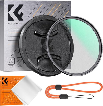 K&F CONCEPT 40.5mm Black Diffusion 1/4 Filter + Lens Cap, Mist Cinematic Effect Filter with 18 Multi-Layer Coatings for Video/Vlog/Portrait Photography (K-Series)