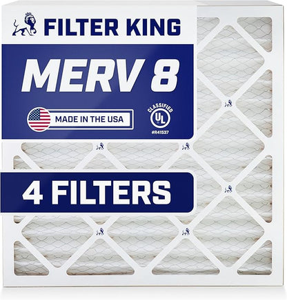 Filter King 40x66.5x1 Air Filter | 4-PACK | MERV 8 HVAC Pleated A/C Furnace Filters | MADE IN USA | Actual Size: 40 x 66.5 x .75"