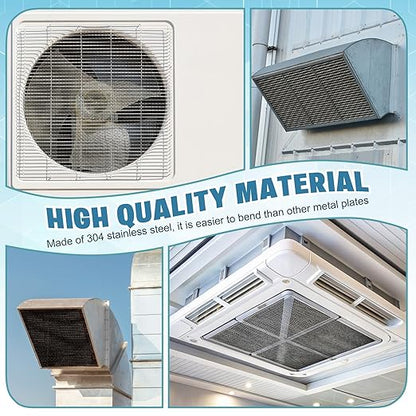 SATINIOR 2 Packs 11.8 x 39.3 Inch 304 Stainless Steel Woven Wire Mesh Fine Screen for Vent, Garden, Cage, Window Screen, Filter, Filtration Cloth, Vent Mesh(20 Mesh)