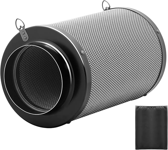 iPower 6" Air Carbon Filter for Inline Duct Fan, Intake and Exhaust Fans, with Premium Australia Virgin Charcoal, Black