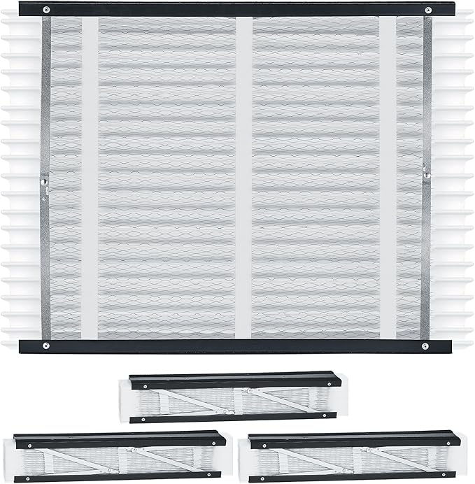 VEVOR 20x25x4 Furnace Air Filter, MERV 11 Pleated HVAC AC Replacement, Electrostatic 12-Month Air Cleaner, 4-Pack (Actual Size: 20.47x25.20x3.98 in), for Improving Home Indoor Quality