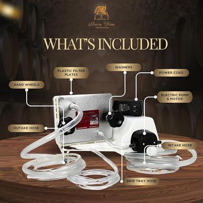 Buon Vino Mini Jet Wine Filter - Easy Bottle Filteration Brewing Kit - Simple Automatic Machine Accessories - Brew System Gadgets - Portable Homebrew Supplies - Electric Mini Whisk Filters Equipment