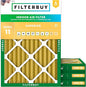 Filterbuy 18x24x2 Air Filter MERV 11 Superior Pet & Allergy Defense (4-Pack), Electrostatic Pleated HVAC AC Furnace Filters Replacement, Made in USA (Actual Size: 17.38 x 23.38 x 1.75)