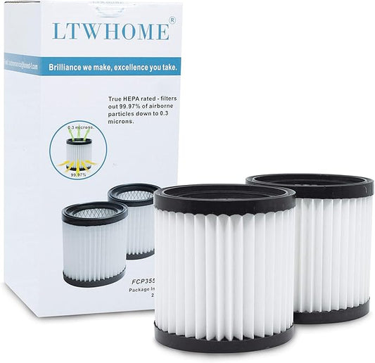 LTWHOME Replacement Ash Vacuum HEPA Filter Fit for Hearth Country Ash Vacuum FCP3552816 Part 411(Pack of 2)