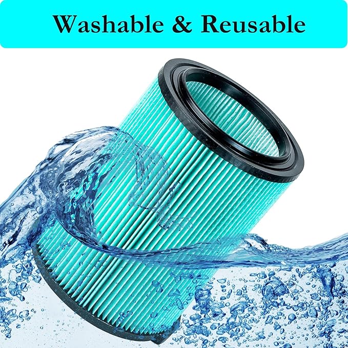 VF6000 5-Layer HEPA Replacement Filter for Ridgid Shop Vac 5-20 Gallon Wet/Dry Vacuums WD5500 WD0671 WD6425 WD7000 WD1280 WD1851 WD1680 WD1956 RV2400A 1400RV RV2600B, for Husky 6-9 Gallon Vacs