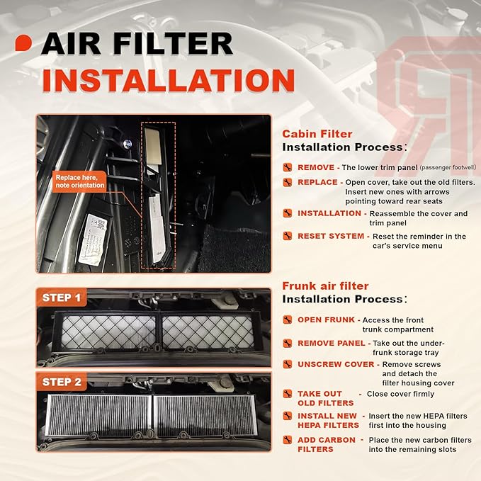 6-Pack HEPA Air Intake Filter & Upgrade Activated Carbon Cabin Air Filter Kit, Replacement for 2020-2025 Model Y Juniper Refresh Accessories (Premium/Performance), Replaces # 165837500A, 165837600A