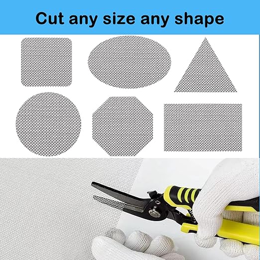 304 Stainless Steel Mesh Screen#60Mesh -Size:15.7"x47.2"(40x120cm), for Home, Garden and Farm. Window or Door Filter, Guards Against Pests Like Mice, Snakes, and Rodents. Easy to Cut and Install.