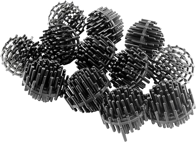 HQRP 100 pcs Bio Balls Filter Media 1.5 Inch - Large Bio Ball for Aquarium, Pond, Waterfall, Fountain Filter Media in Mesh Bag with Zipper