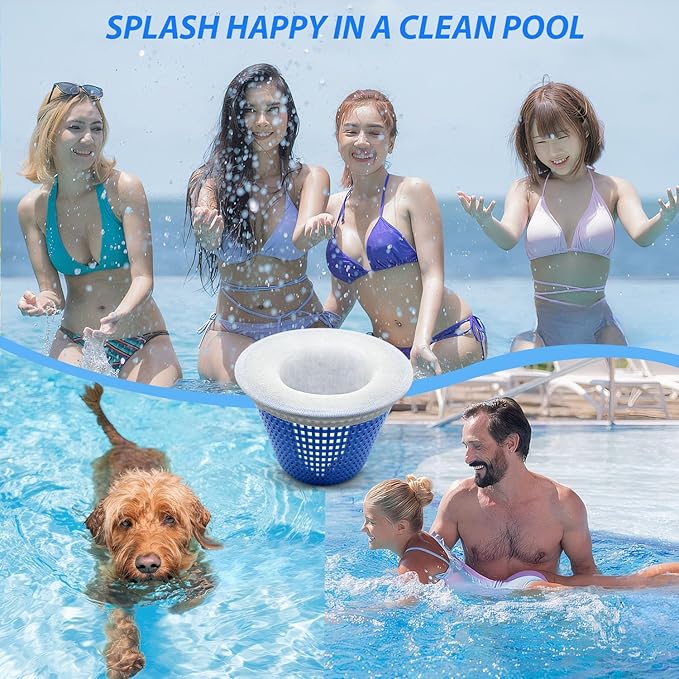 40-Pack Pool Skimmer Socks, Ultra Fine Mesh Screen Skimmer Filter Socks Swimming Pool Skimmer Basket Sock Pool Cleaning Filter Socks Cleans Debris and Leaves for In-Ground or Above Ground Pools