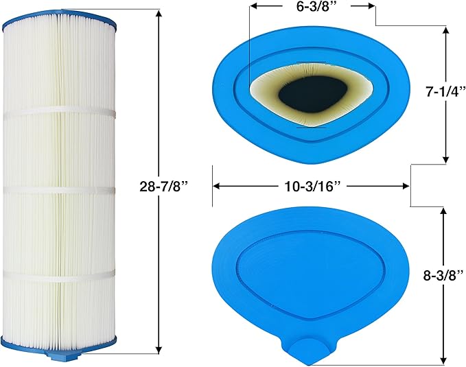 Pureline 147 Sq Ft Pool Replacement Cartridge Filter, Compatible with Jacuzzi Triclops, TC450 (Old Style Triangular), 42-3640-15-R