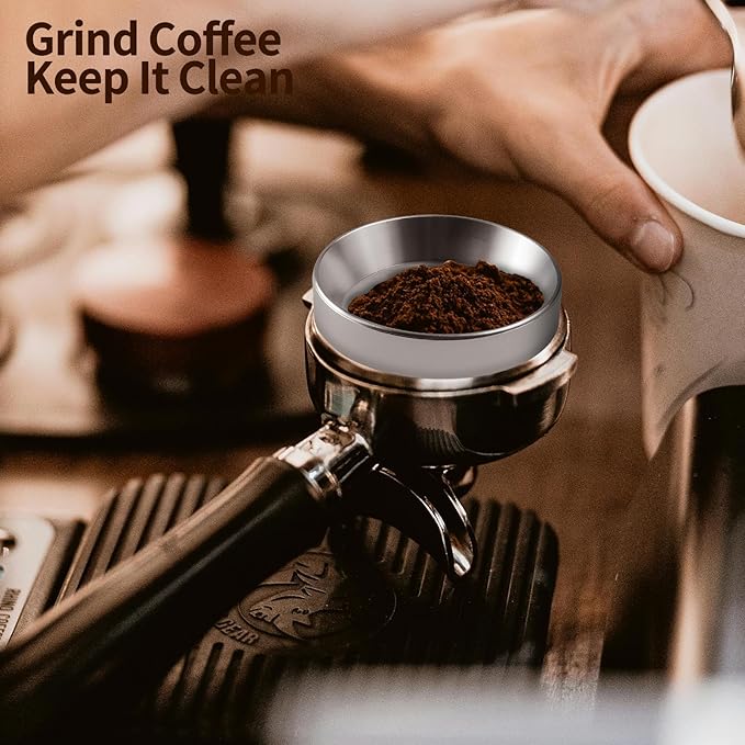 53mm Espresso Dosing Funnel with Magnetic, 53mm Portafilter Funnel, Dosing-Funnels, Compatible with Filter Espresso Dosings Funnels, 8 Magnets