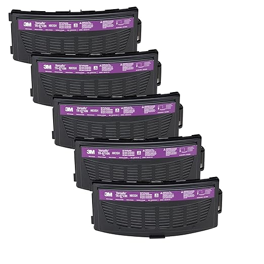 3M Versaflo High Efficiency Particulate Filter TR-6710N-5, Pack of 5, for TR-600 PAPRs