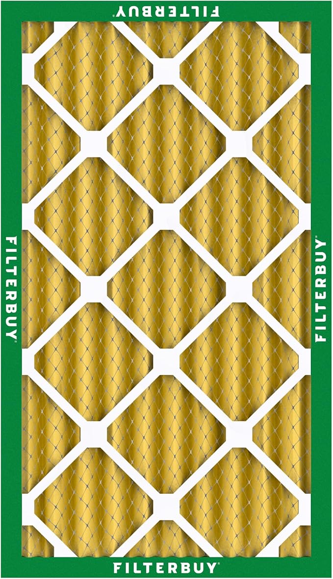 Filterbuy 14x25x4 Air Filter MERV 11 Superior Pet & Allergy Defense (6-Pack), Electrostatic Pleated HVAC AC Furnace Filters Replacement, Made in USA (Actual Size: 13.88 x 24.88 x 3.63)
