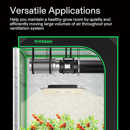 VIVOSUN Ventilation Kit 8 Inch 720 CFM Inline Duct Fan with 8" x 20" Carbon Filter Odor Control System with Australia Virgin Charcoal for Grow Tent Ventilation
