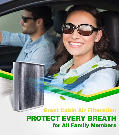 Cabin Air Filter for 2015-2025 Ford F150,2017-2023 F250 F350 F450 F550 Super Duty,2018-2023 Expedition Lincoln Navigator FL3Z19N619A FP79 FP9