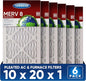 10x20x1 MERV 8 Air Filters 6-Pack, Actual Size 9.7" x 19.7" x 0.75" – Compatible with HVAC, Air Conditioners & Furnaces– High Particle Capture & Smooth Airflow