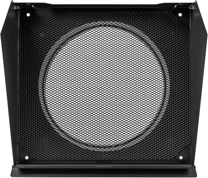 Vent Systems 10" Inch Exhaust Vent Cover with Rubber Gasket - Graphite Black Galvanized Steel - Robust and Weatherproof Outdoor Air Exhaust Box - Duct or Surface Mounting - Rain, Snow Protection
