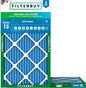 Filterbuy 11.25x23.25x1 Air Filter MERV 13 Optimal Smoke & Allergy Defense (2-Pack), Electrostatic Pleated HVAC AC Furnace Filters Replacement, Made in USA (Actual Size: 11.25 x 23.25 x 0.75)