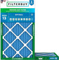 Filterbuy 13x21.5x1 Air Filter MERV 13 Optimal Smoke & Allergy Defense (2-Pack), Electrostatic Pleated HVAC AC Furnace Filters Replacement, Made in USA (Actual Size: 12.88 x 21.50 x 0.75)