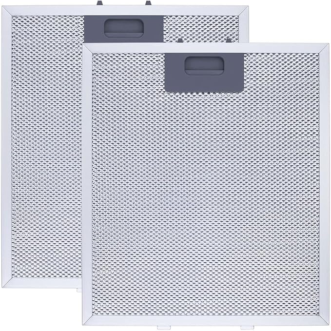W10169961A Range Hood Filter Replacement, Fits Whirlpool, Ikea, Kitchen Aid, Jenn Air, 5-Layer Aluminum Mesh Hood Grease Filter 10.5x12 Inch, Aluminum Range Hood Vent Filters, 2PCS