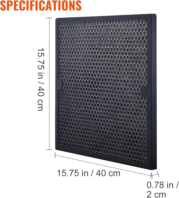 VEVOR Active Carbon Filters, 3 Pack, 15.7'' x 15.7'' Air Filter Replacement, High-efficient Stage 2 Filters Compatible w/BlueDri & VEVOR Scrubber, Air Purifiers, Water Damage Restoration Equipment