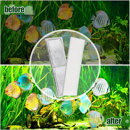 Pangda 24 Pcs Carbon Filter Foam Pads and Foam Filters Compatible with U3 Range of Internal Underwater Sponge Aquarium Underwater Filter Accessories for Internal Replacement Aquarium Fish Tank